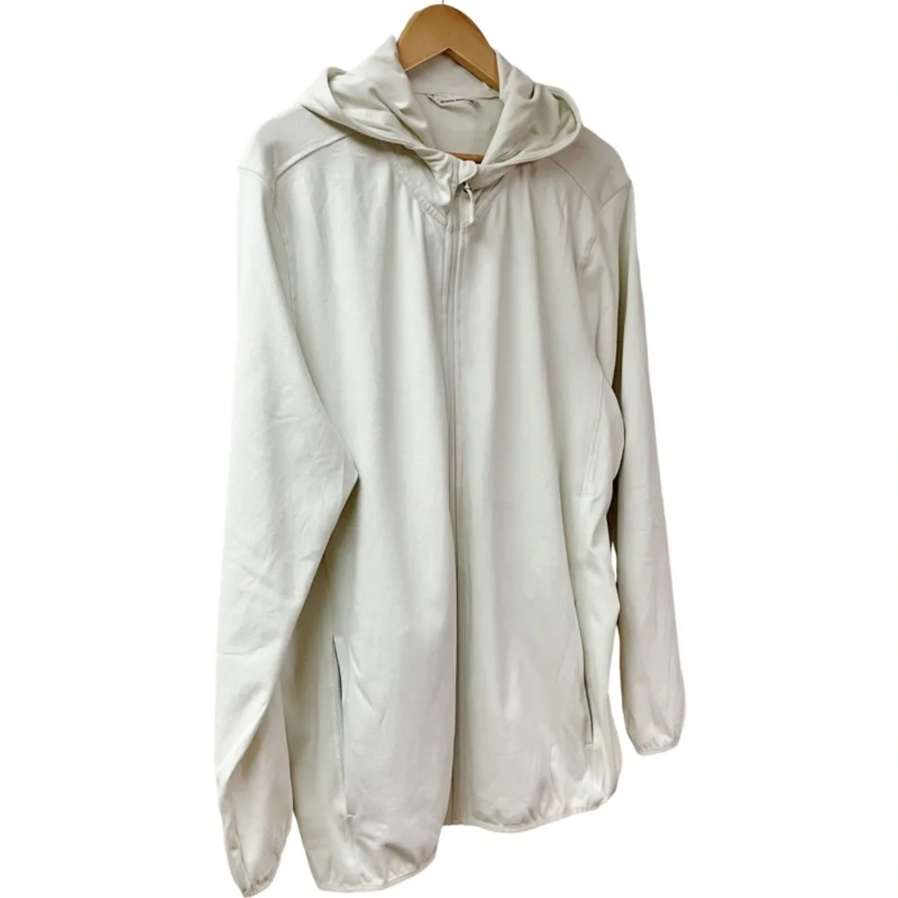 Hiking Comfort Outdoor Supply Company Full Zip Hooded Jacket Large Creme Pocket